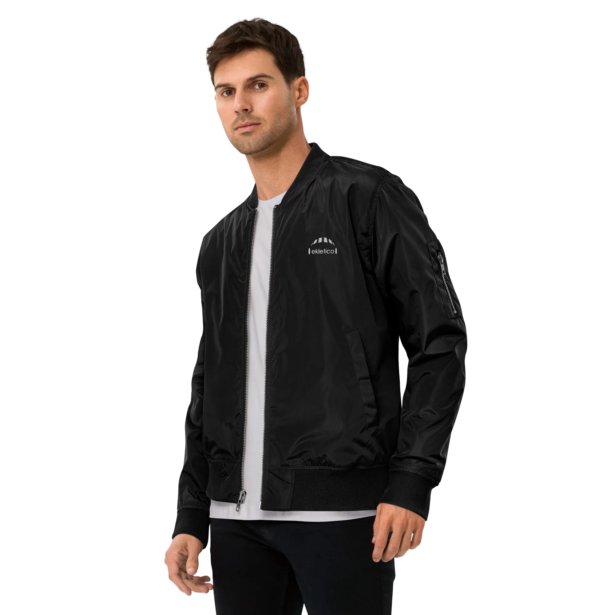 Ekletico Logo - Premium recycled bomber jacket - Image 4