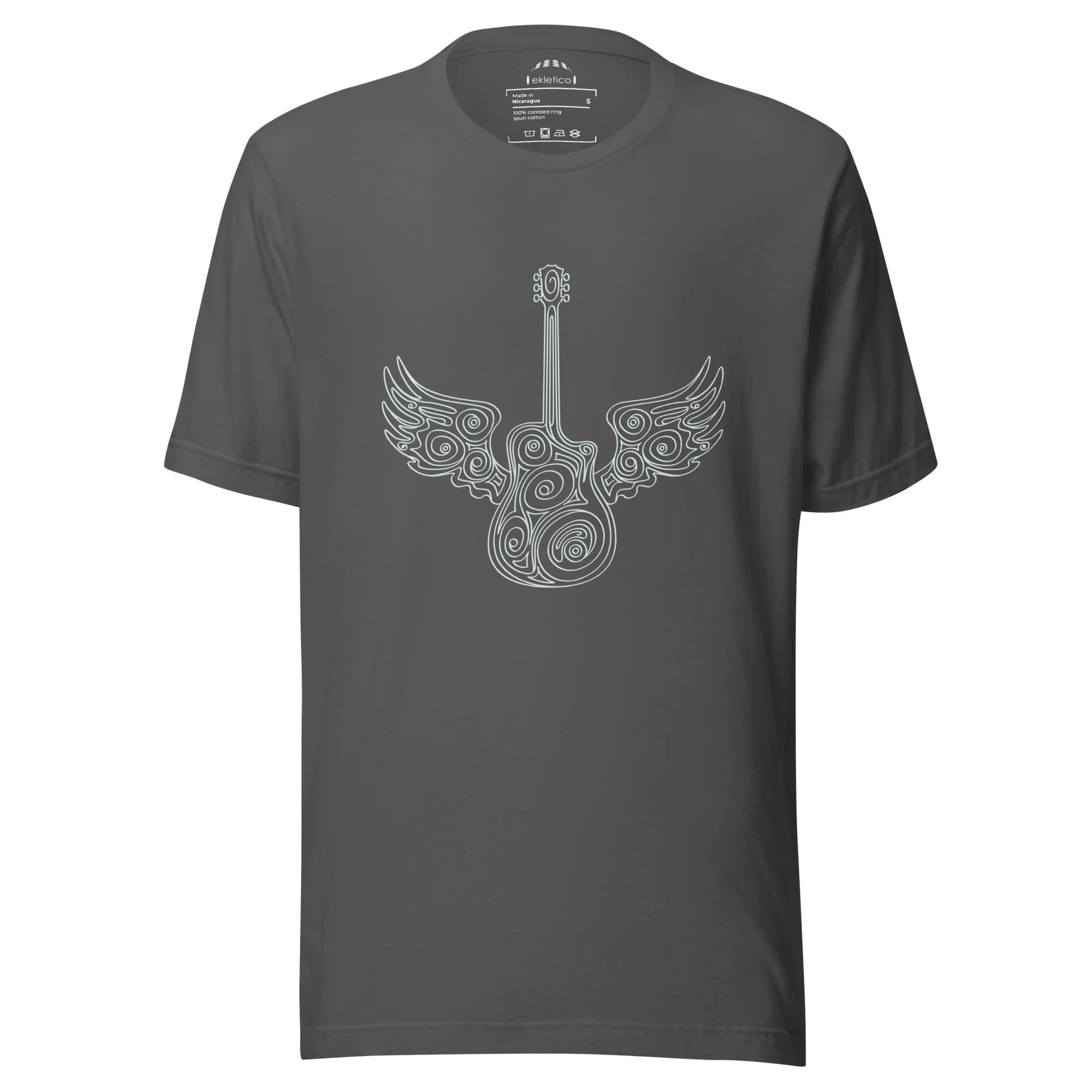 Ornamental guitar with wings - Unisex t-shirt - Image 10