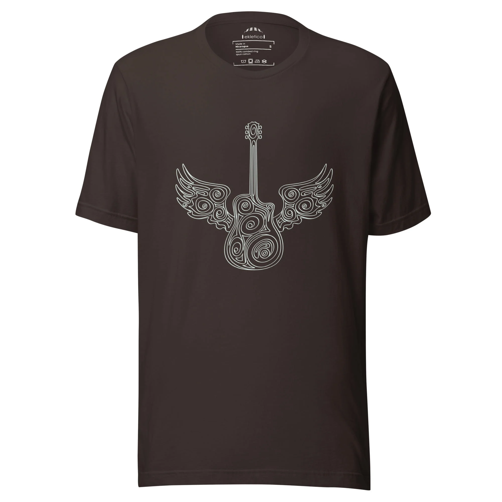 Ornamental guitar with wings - Unisex t-shirt - Image 4