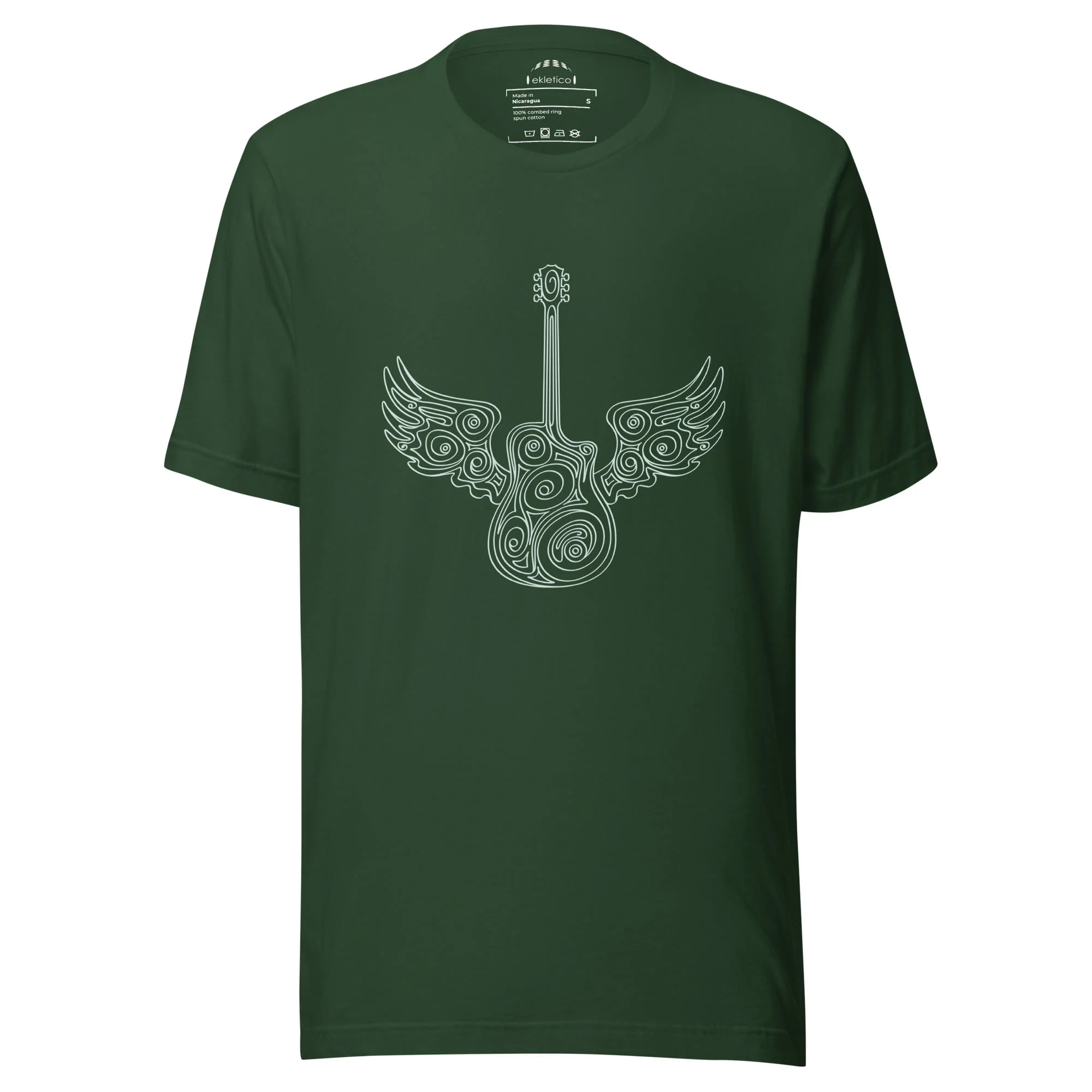 Ornamental guitar with wings - Unisex t-shirt - Image 8