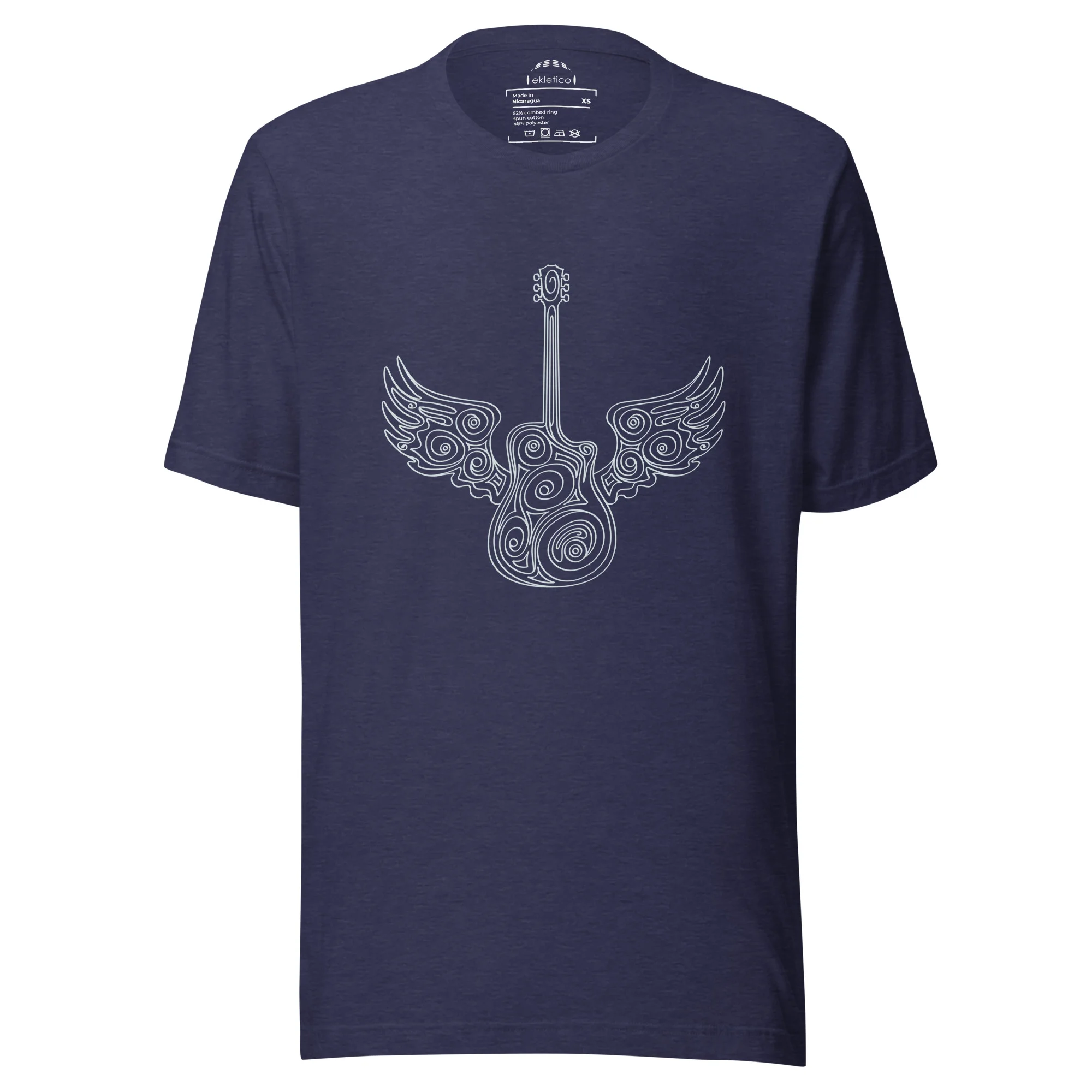 Ornamental guitar with wings - Unisex t-shirt - Image 5