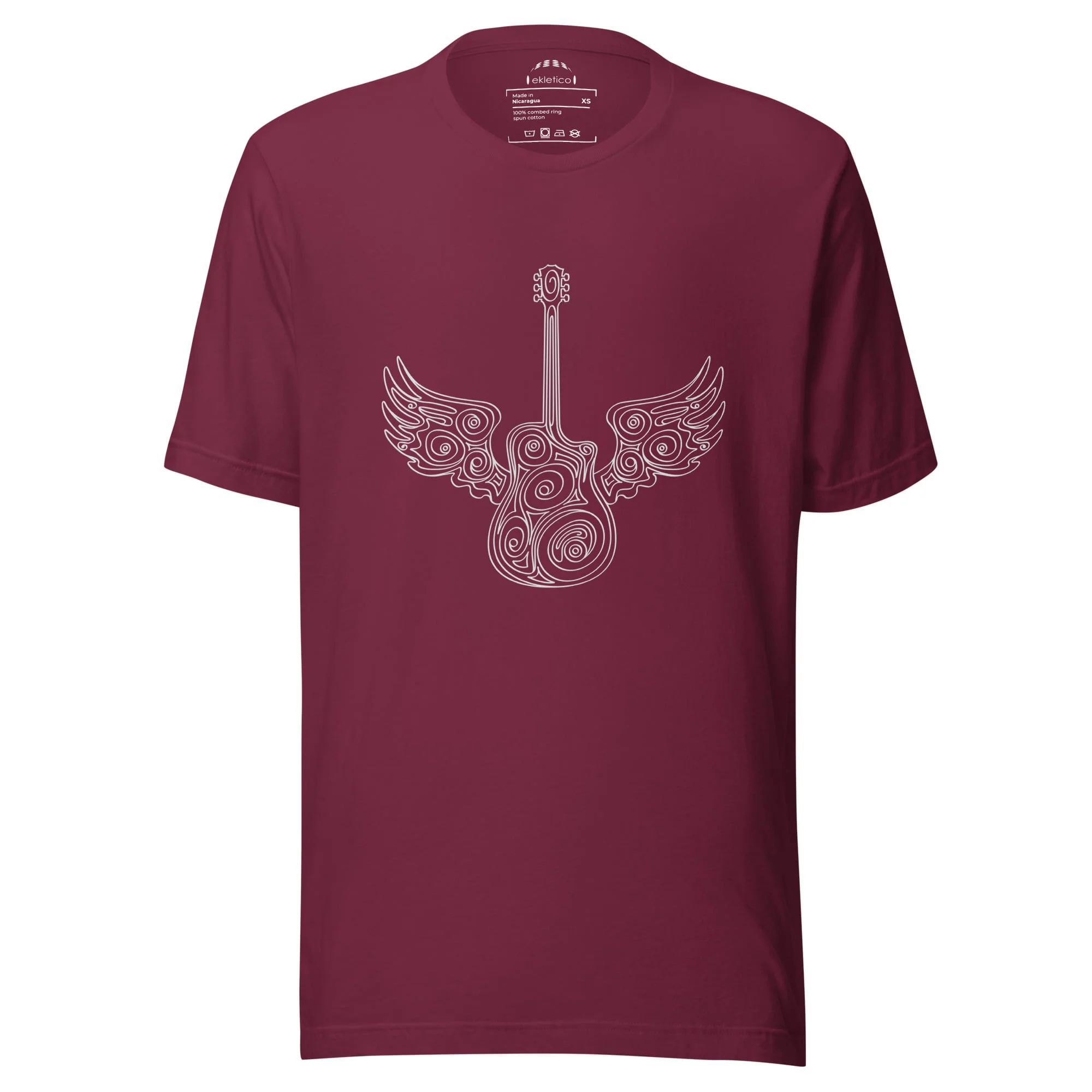 Ornamental guitar with wings - Unisex t-shirt - Image 7