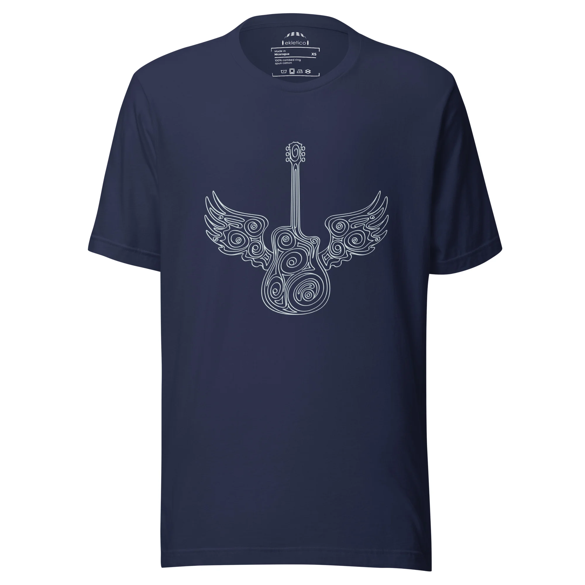 Ornamental guitar with wings - Unisex t-shirt - Image 3