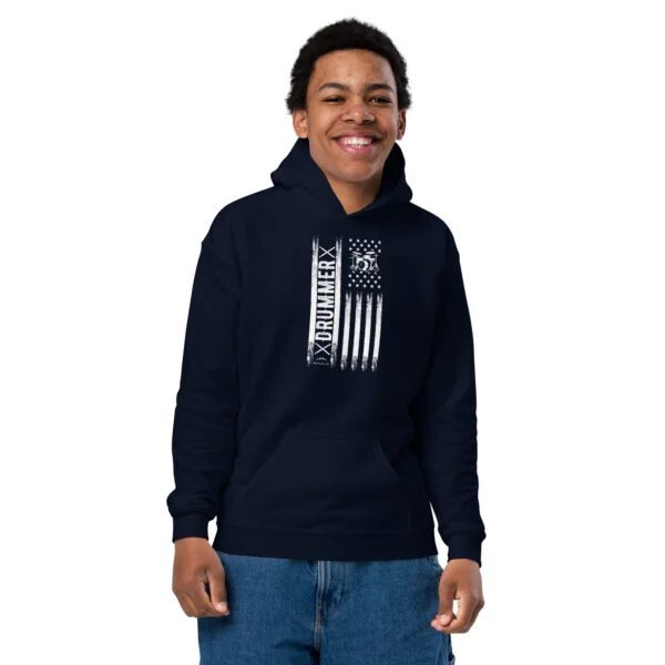 Drummer - Youth heavy blend hoodie - Image 7