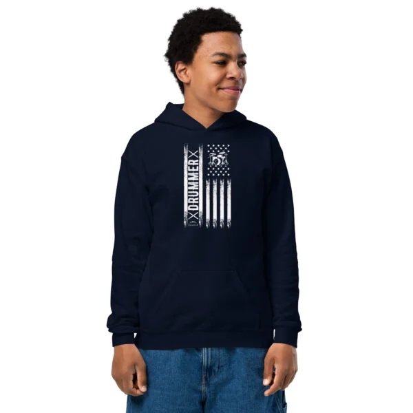Drummer - Youth heavy blend hoodie - Image 6