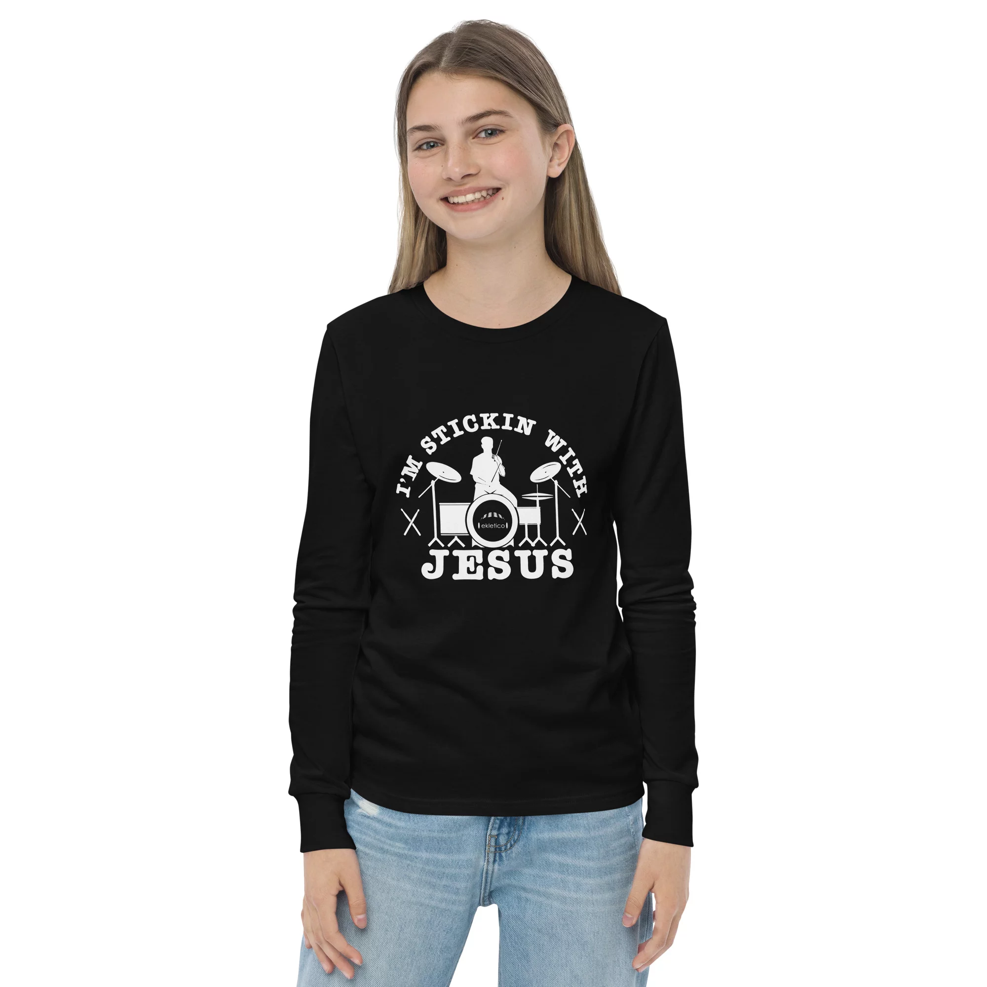Sticking With Jesus - Youth long sleeve tee - Image 2