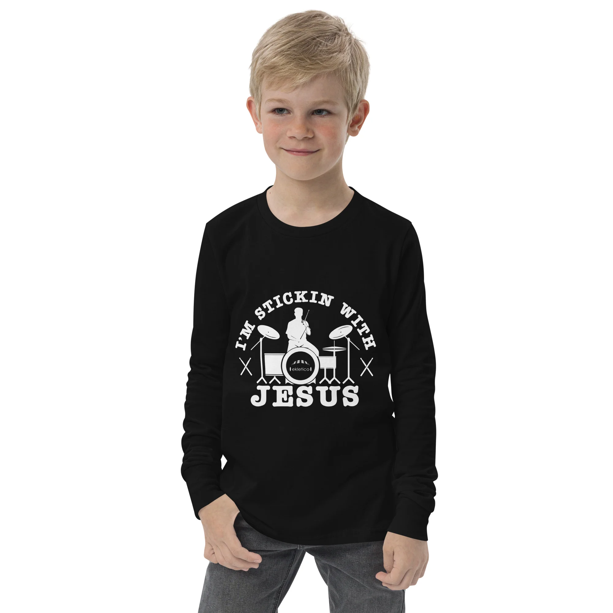 Sticking With Jesus - Youth long sleeve tee - Image 5