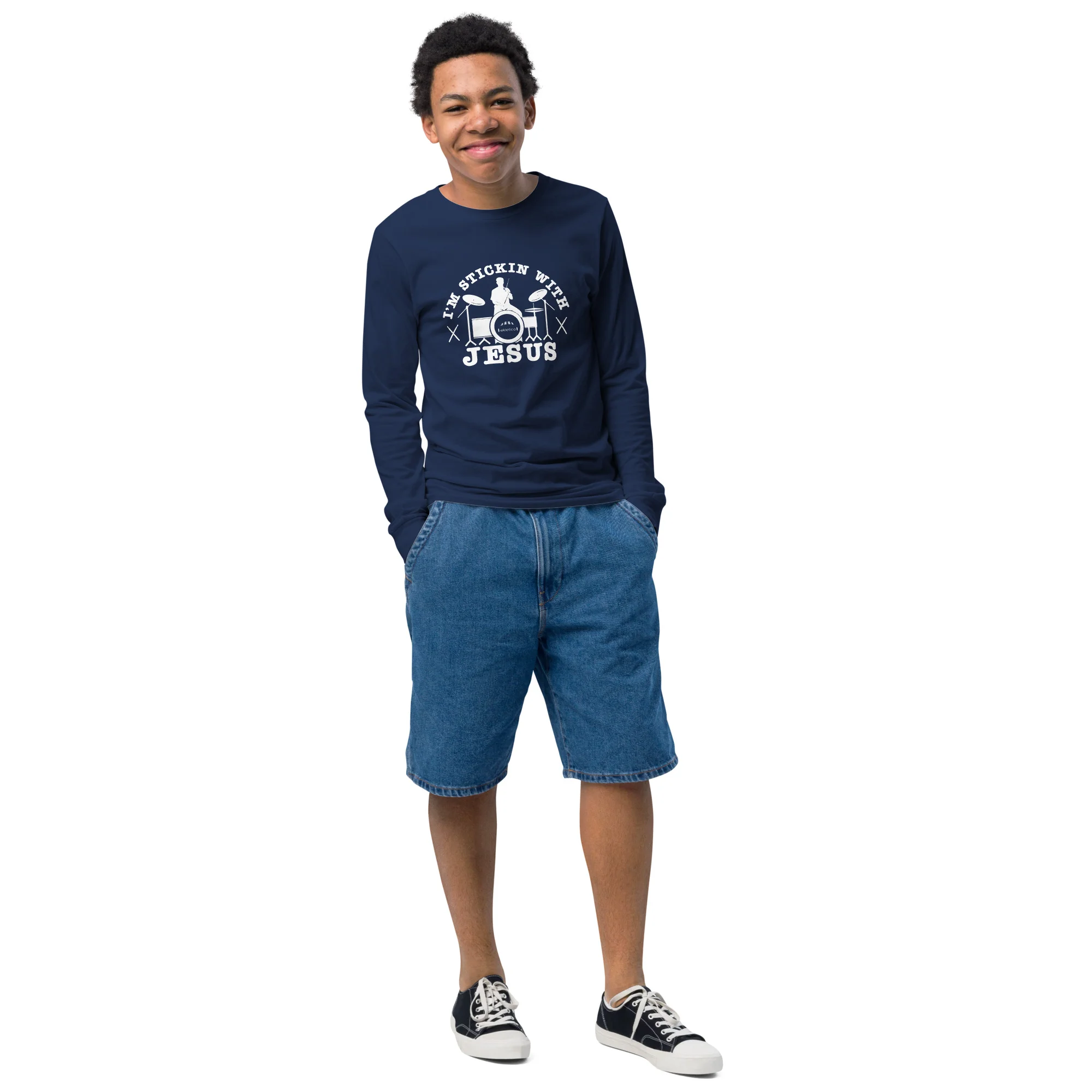 Sticking With Jesus - Youth long sleeve tee - Image 3