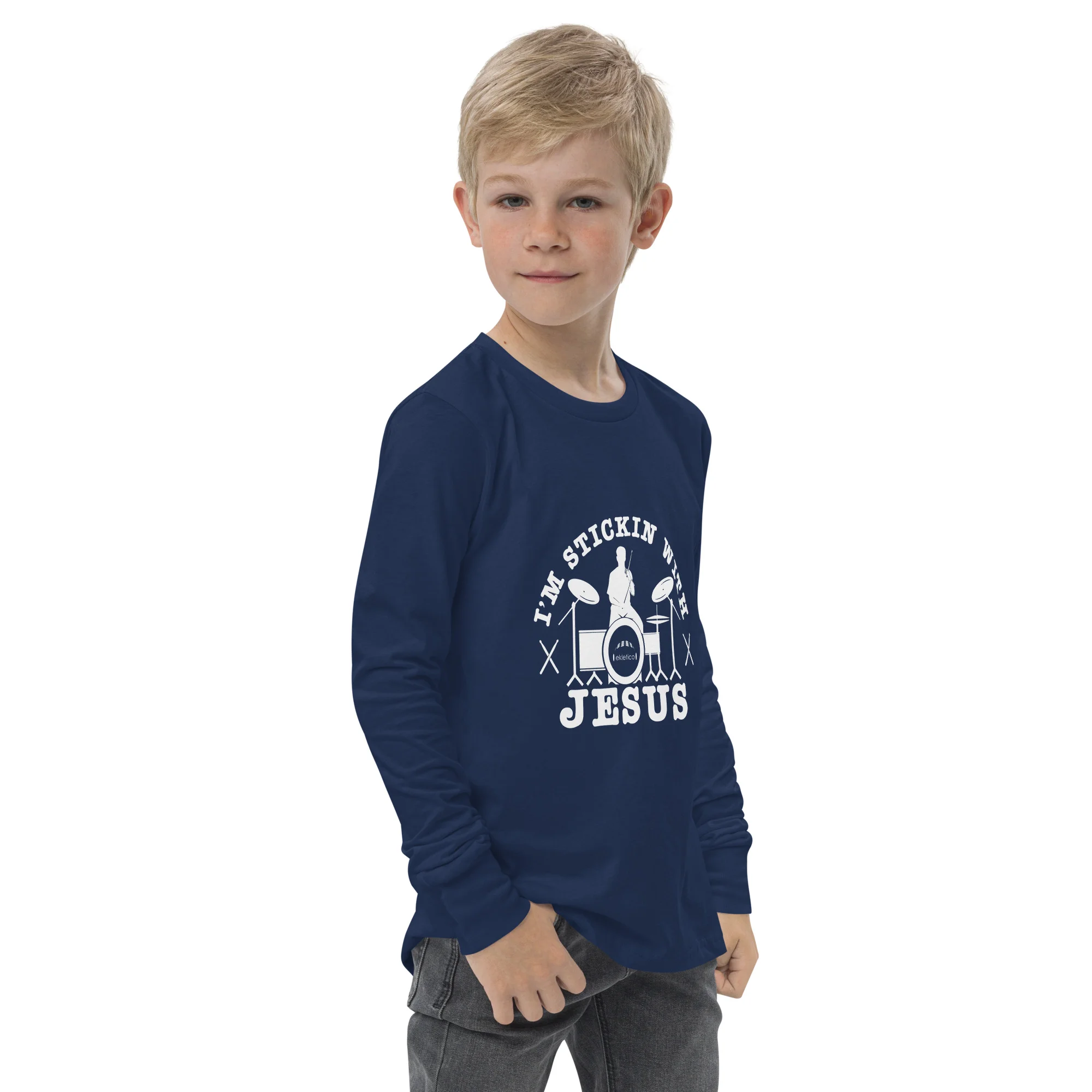 Sticking With Jesus - Youth long sleeve tee - Image 9
