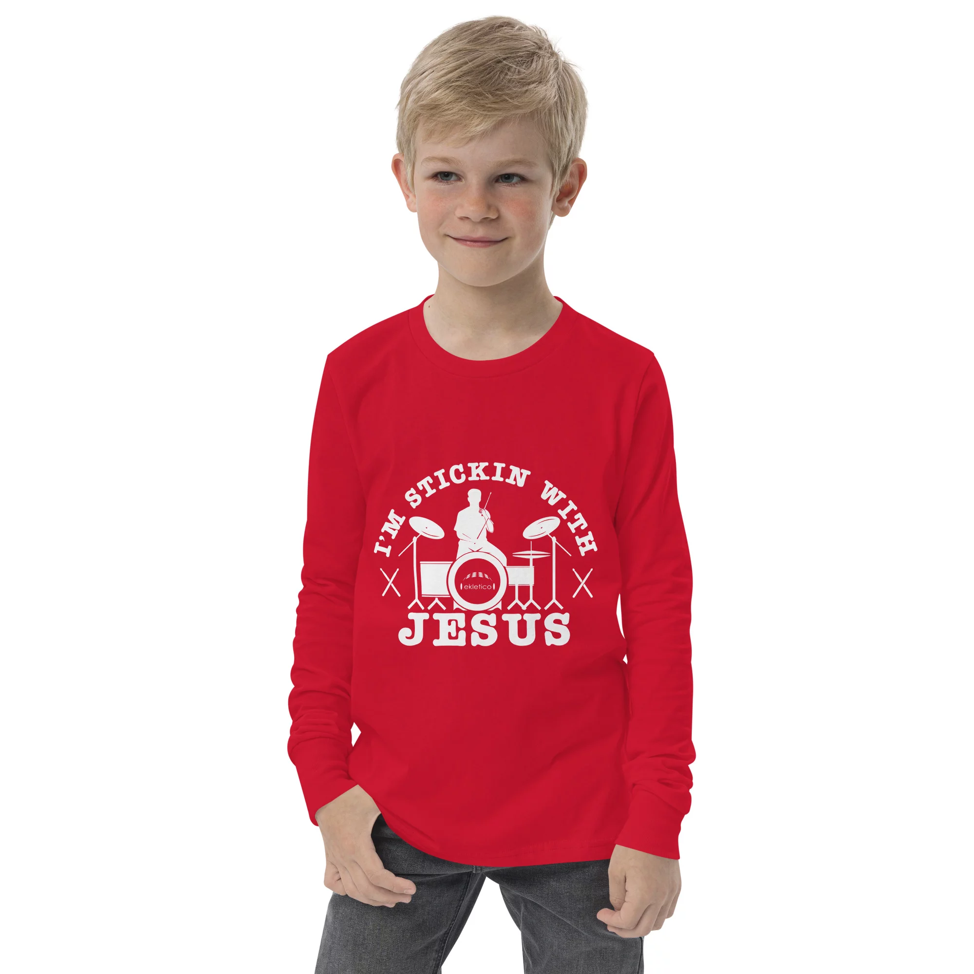 Sticking With Jesus - Youth long sleeve tee - Image 10