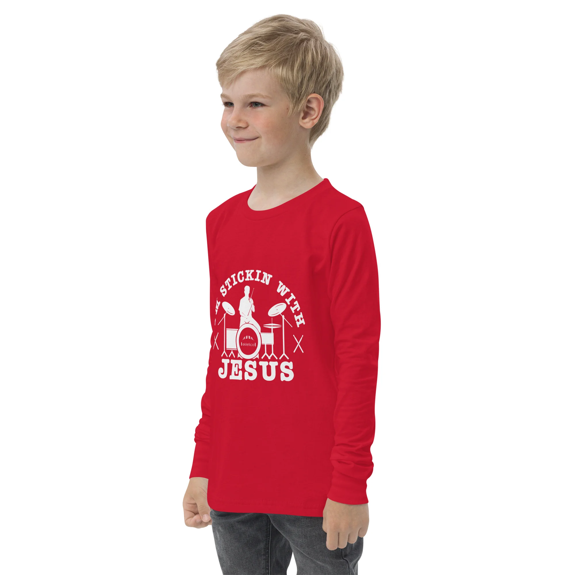 Sticking With Jesus - Youth long sleeve tee - Image 11