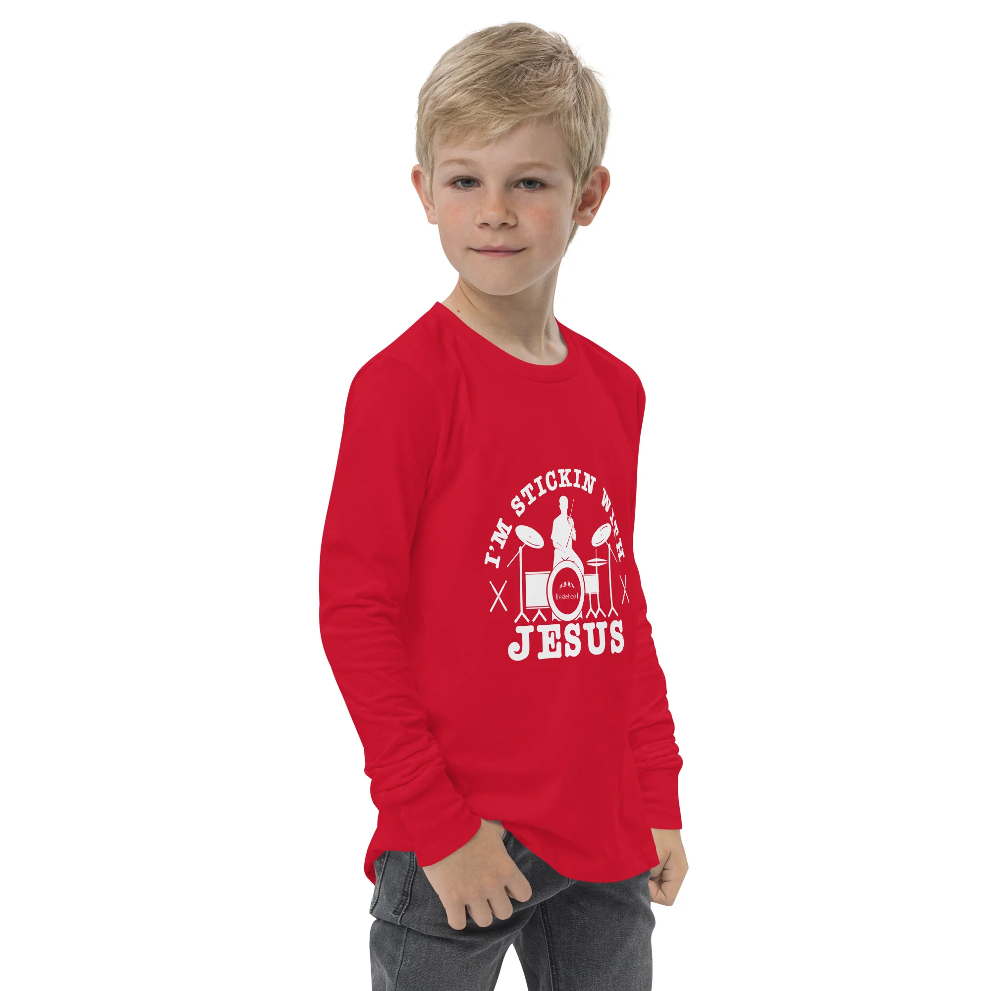 Sticking With Jesus - Youth long sleeve tee - Image 12