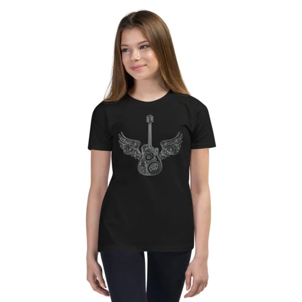 Guitar Wings - Youth Short Sleeve T-Shirt - Image 4