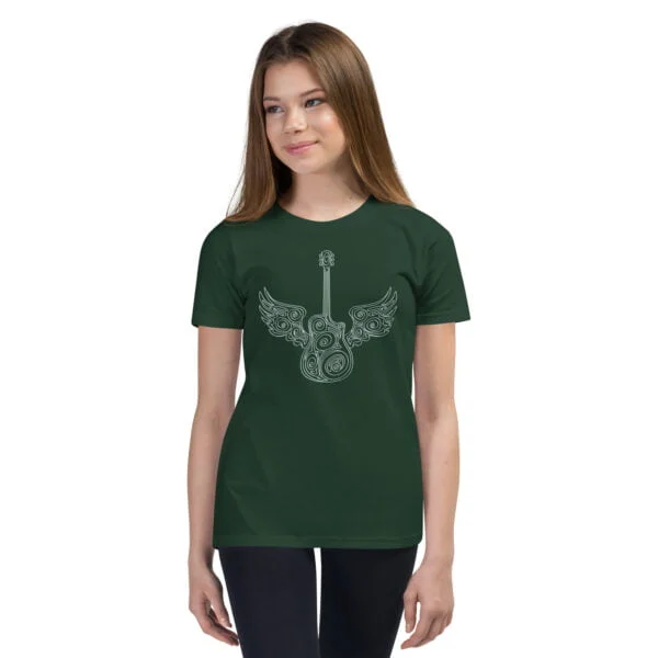 Guitar Wings - Youth Short Sleeve T-Shirt - Image 7
