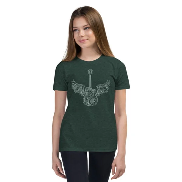 Guitar Wings - Youth Short Sleeve T-Shirt - Image 11