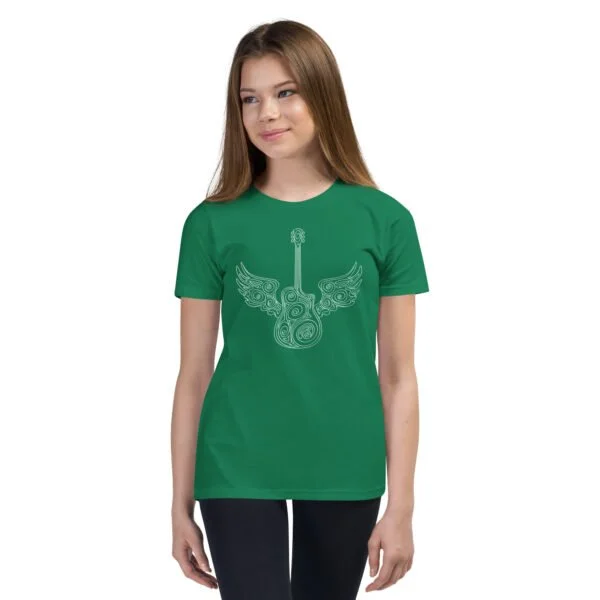 Guitar Wings - Youth Short Sleeve T-Shirt - Image 12