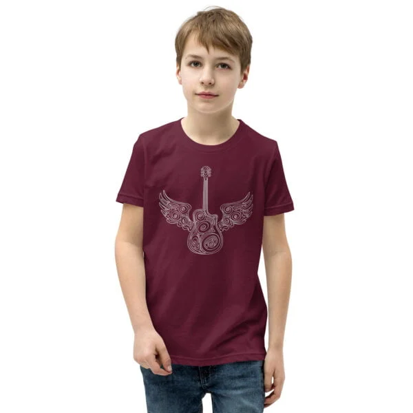 Guitar Wings - Youth Short Sleeve T-Shirt - Image 3