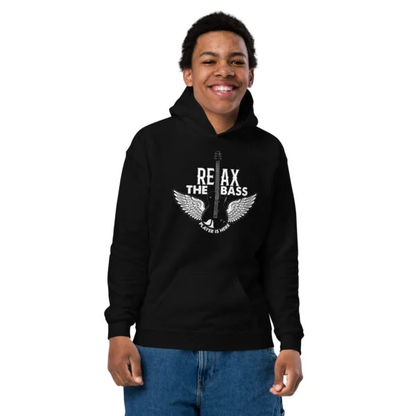Relax The Bass Player - Youth heavy blend hoodie - Image 2