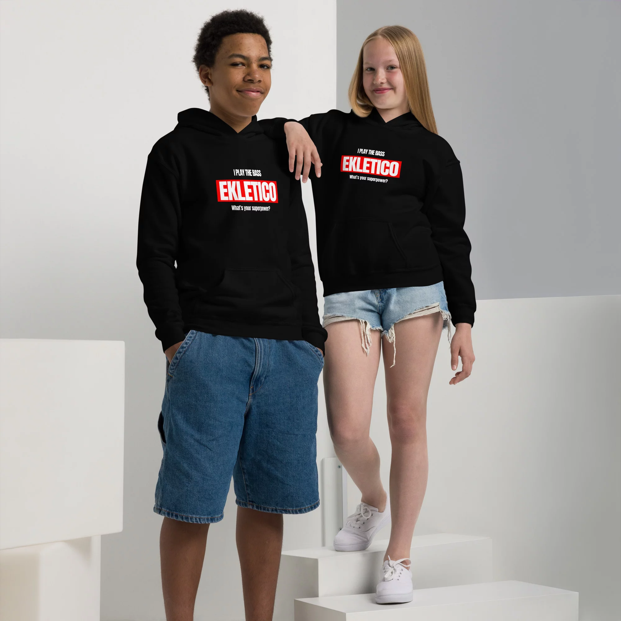 I Play The Bass Marv - Youth heavy blend hoodie - Image 2